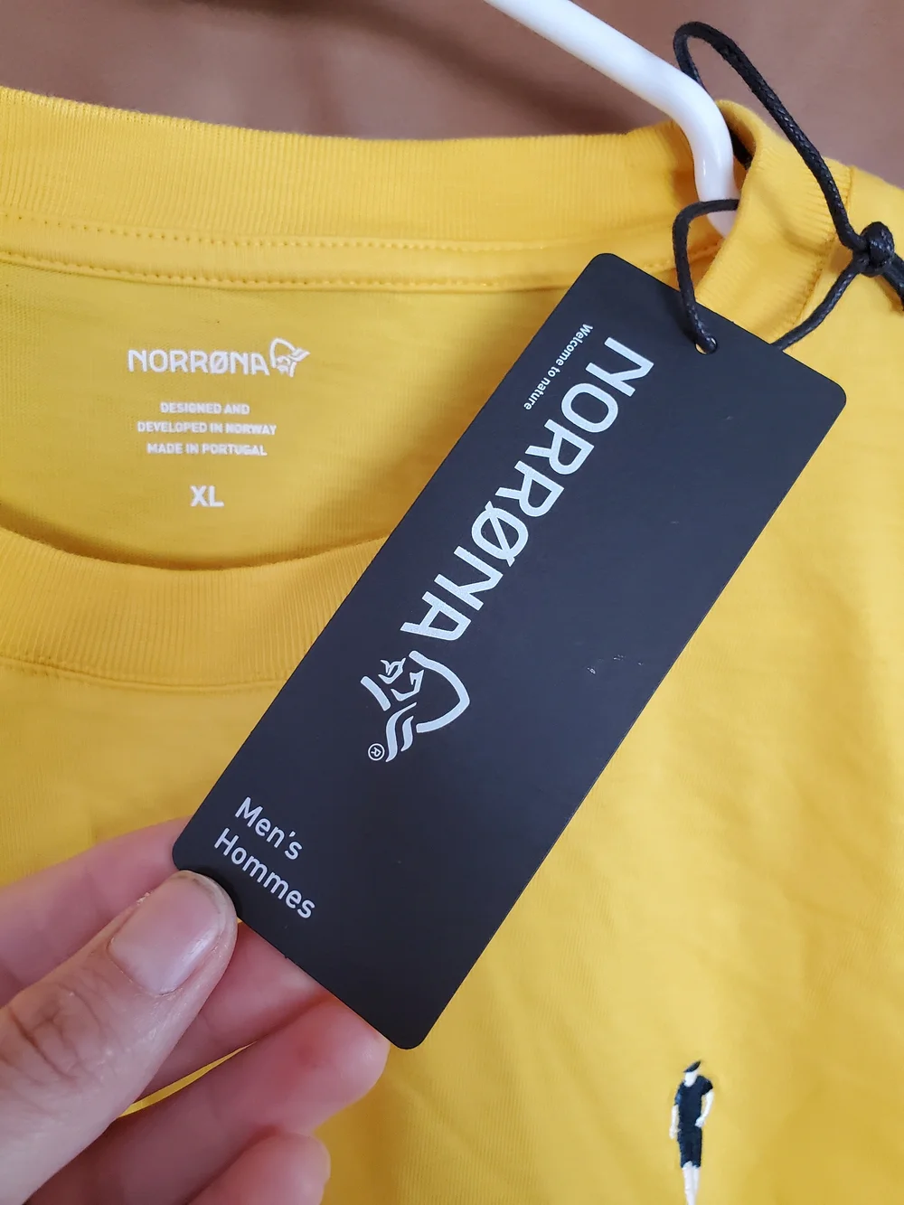 Yellow Men's XL Crewneck Short Sleeve Shirt - Picture 3 of 7